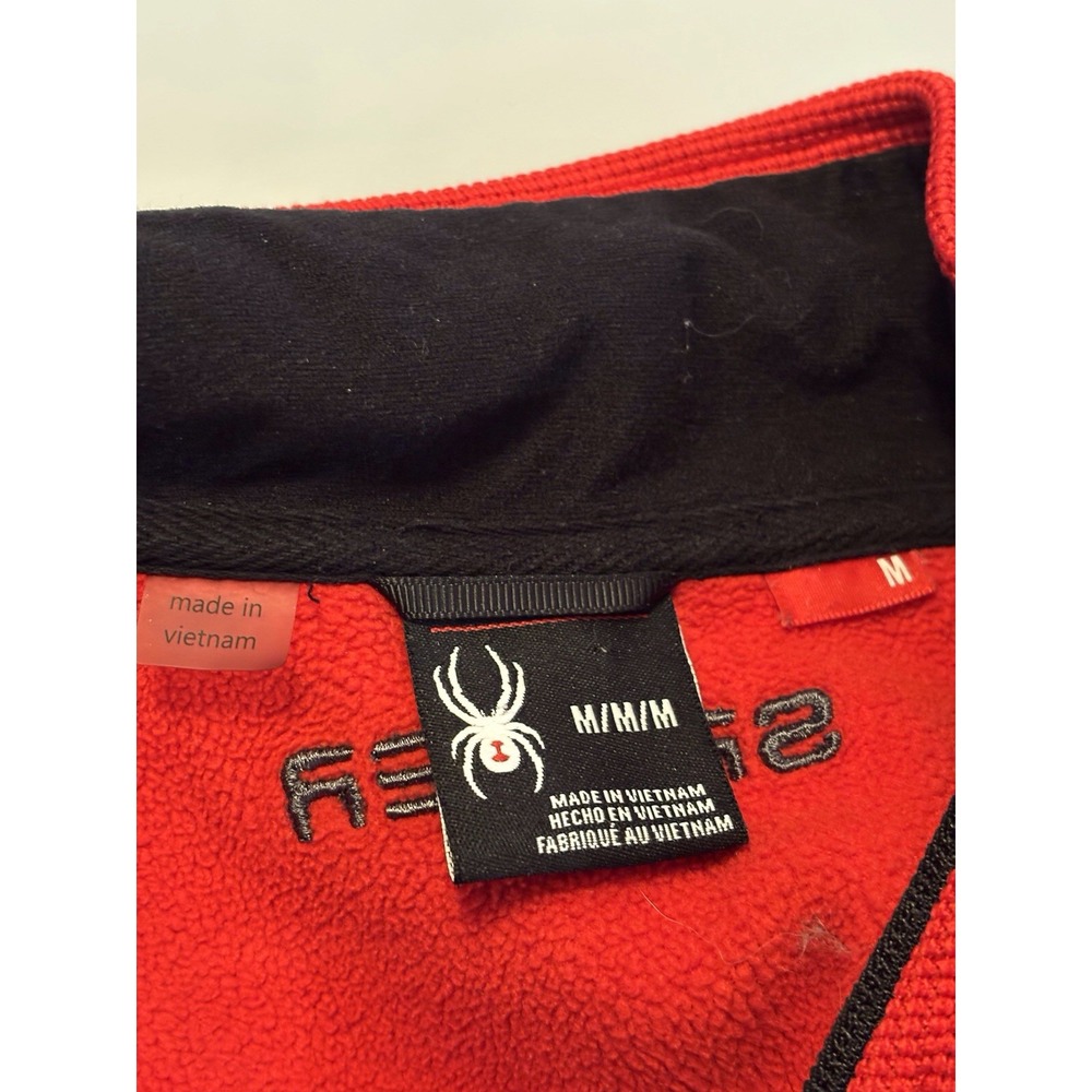 Spyder Men's Raider 1/4 Zip Sweater Red Size Medium‎ - Picture 6 of 8